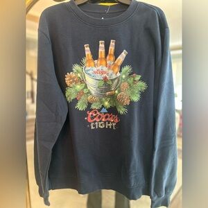 Viral on TikTok Coors Light Holiday Christmas Crewneck Sweatshirt Size Medium
